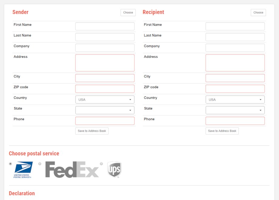 Generating a label in PostageMaker